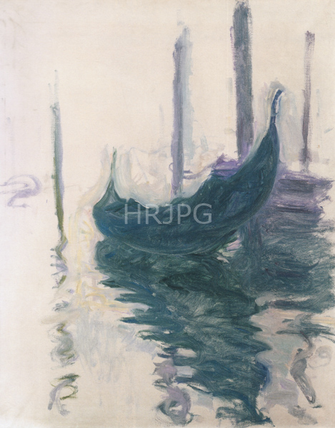 High Resolution: Claude Monet Gondola in Venice 1908 download. | HRJPG.com
