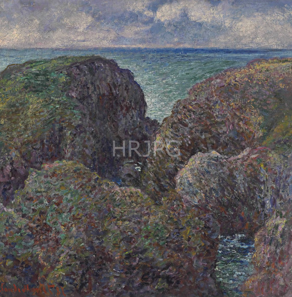 High Resolution: Claude Monet Group of Rocks at Port Goulphar 1886 download. | HRJPG.com