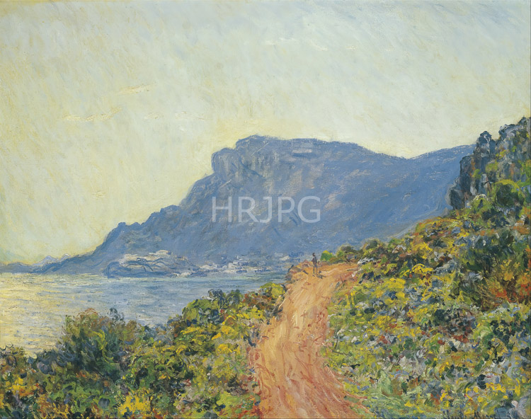 High Resolution: Claude Monet La Corniche near Monaco 1884 download. | HRJPG.com