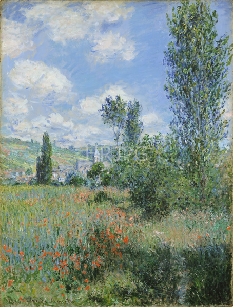High Resolution: Claude Monet Lane in the Poppy Fields Ile Saint Martin 1880 download. | HRJPG.com