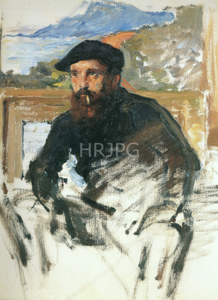 High Resolution: Claude Monet Self Portrait in the Atelier 1885 download. | HRJPG.com