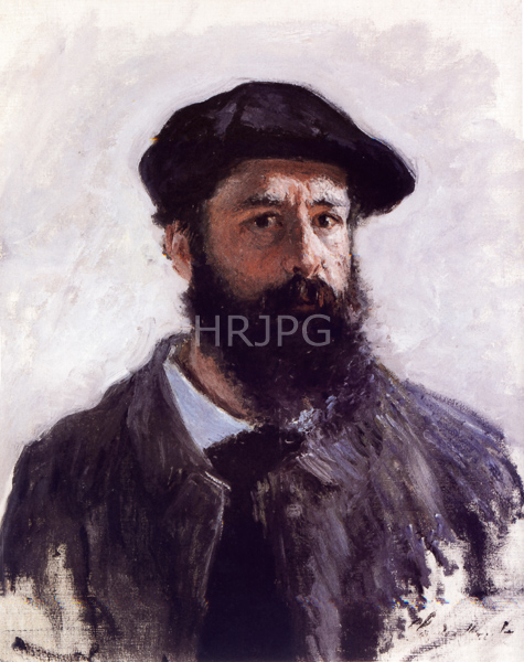 High Resolution: Claude Monet Self Portrait with a Beret 1886 download. | HRJPG.com