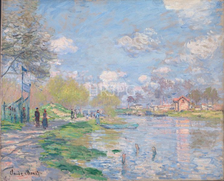 High Resolution: Claude Monet Spring by the Seine 1875 download. | HRJPG.com