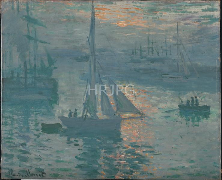 High Resolution: Claude Monet Sunrise The Sea 1873 download. | HRJPG.com