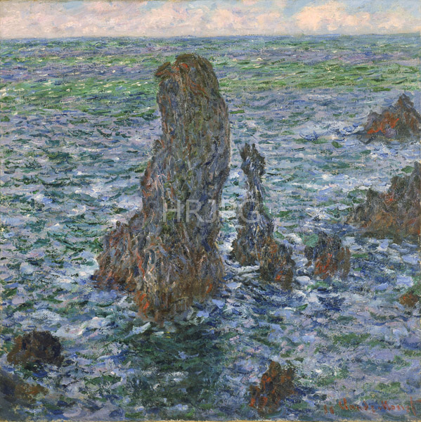 High Resolution: Claude Monet The Pyramids at Port Coton 1886 download. | HRJPG.com