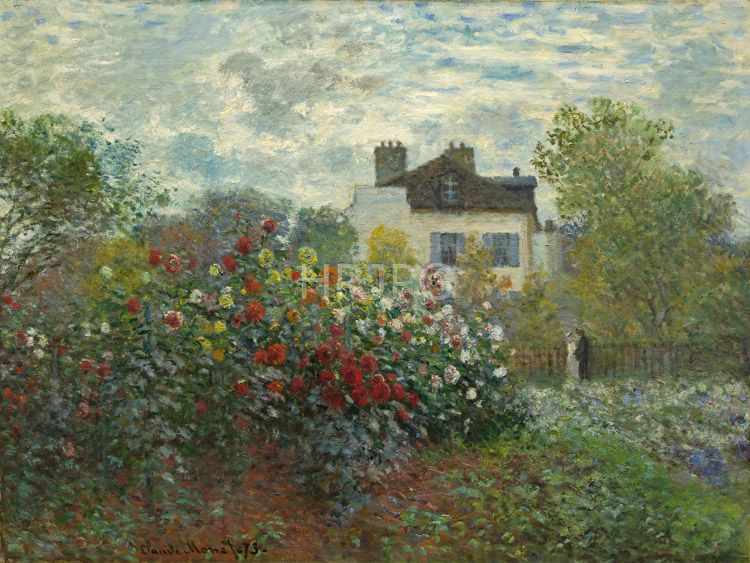 High Resolution: Claude Monet The Artists Garden in Argenteuil 1873 download. | HRJPG.com
