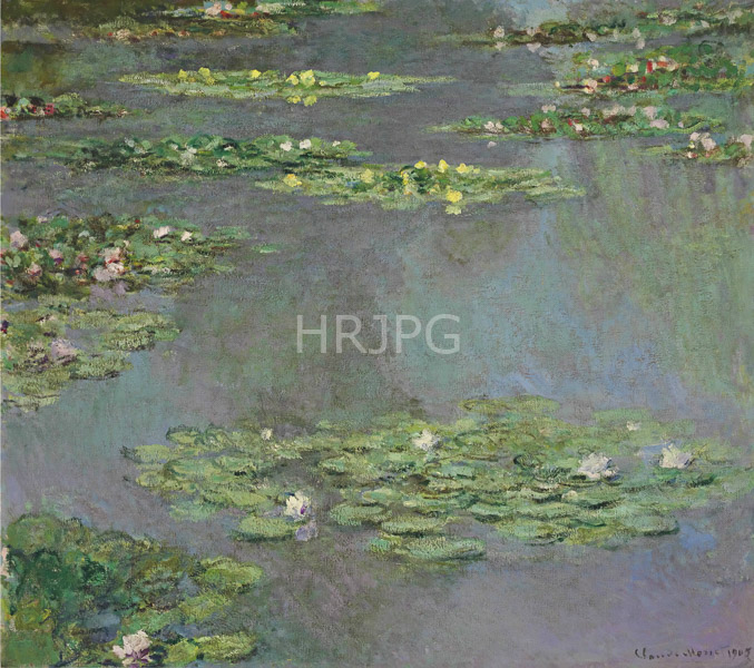 High Resolution: Claude Monet Water Lilies 1905 download. | HRJPG.com