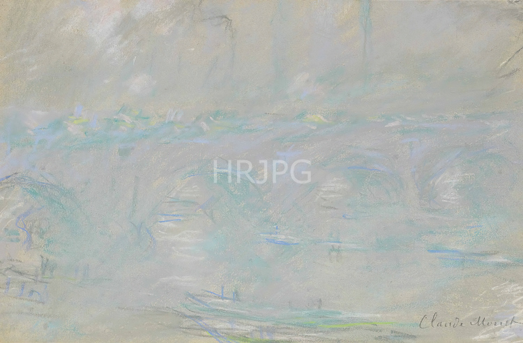 High Resolution: Claude Monet Waterloo Bridge Overcast Weather 1903 download. | HRJPG.com