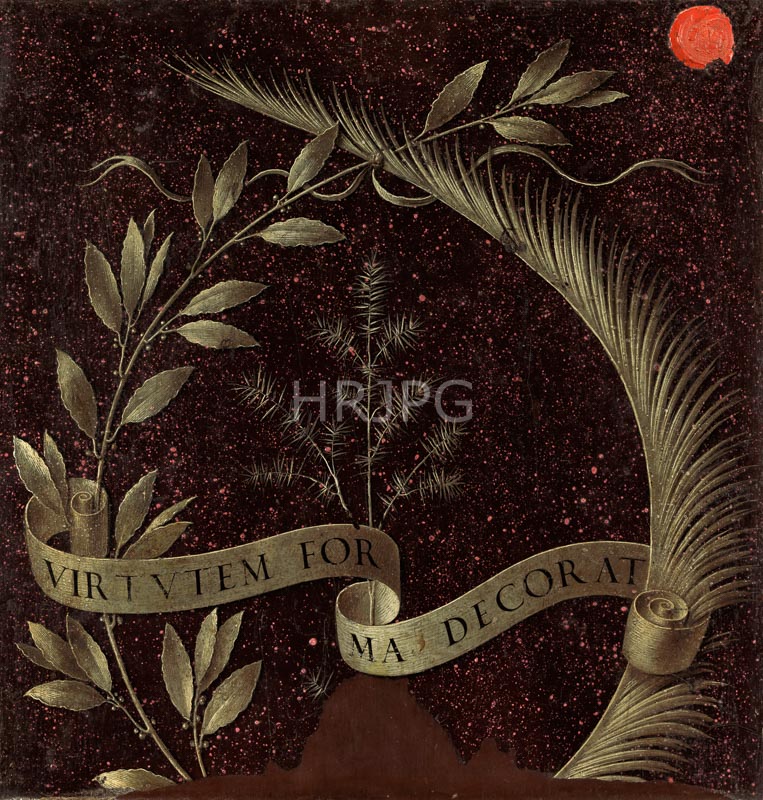 High Resolution: Reverse side of the portrait of Ginevra de Benci-Leonardo da Vinci-1474-1478 download. | HRJPG.com