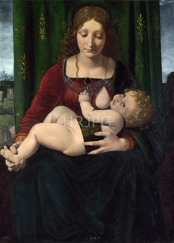High Resolution: The Virgin and Child-Giovanni Antonio Boltraffio-c 1493-1499 download. | HRJPG.com