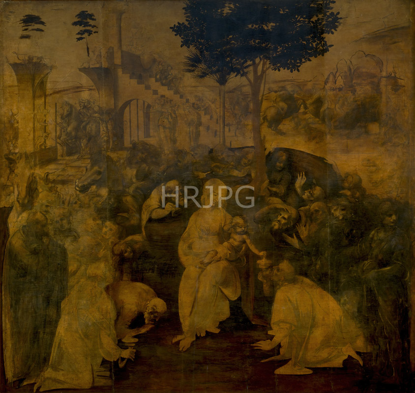 High Resolution: Adoration of the Magi-Leonardo da Vinci-1481 download. | HRJPG.com