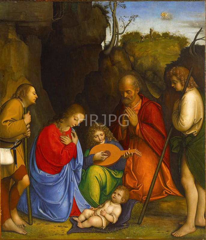 High Resolution: Adoration of the Shepherds-Giovanni Agostino da Lodi-c 1500 download. | HRJPG.com