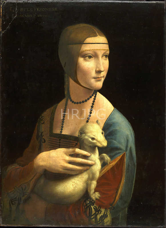High Resolution: Lady with an Ermine-Leonardo da Vinci-c 1489-1491 download. | HRJPG.com