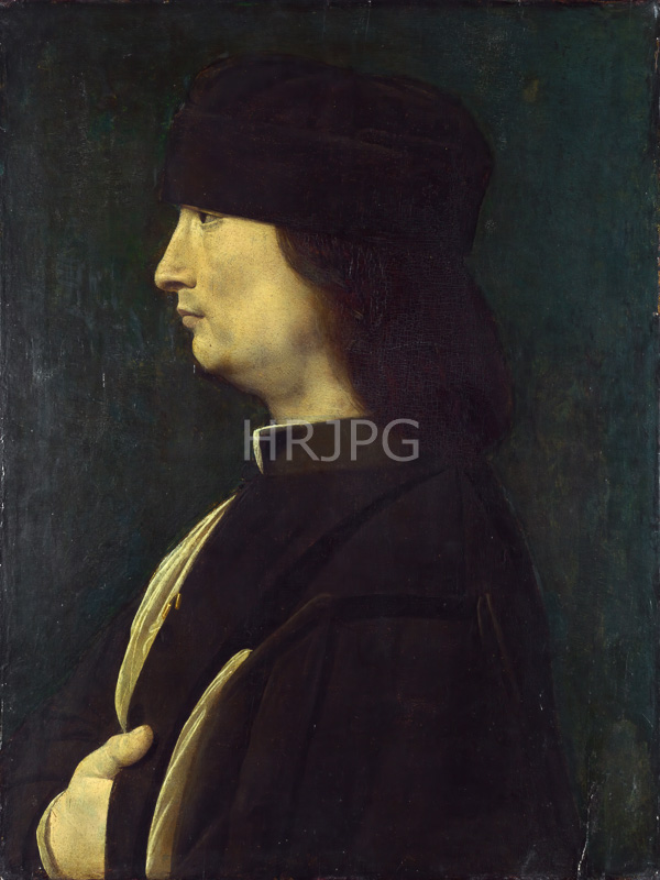 High Resolution: Portrait of a Man in Profile-Giovanni Antonio Boltraffio-c 1500 download. | HRJPG.com