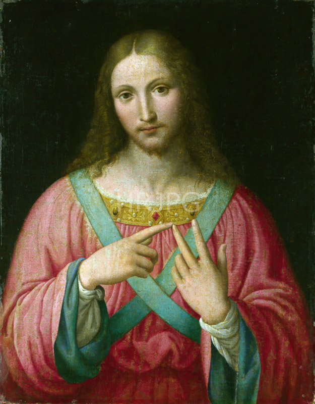 High Resolution: Salvator Mundi-Bernardino Luini-c 1510-1530 download. | HRJPG.com