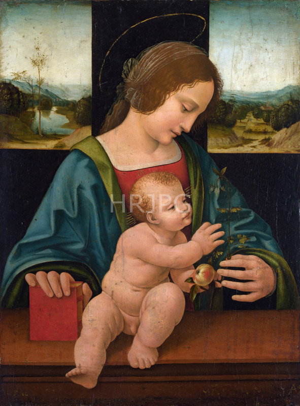 High Resolution: The Virgin and Child-Follower of Giovanni Antonio Boltraffio-c 1500 download. | HRJPG.com
