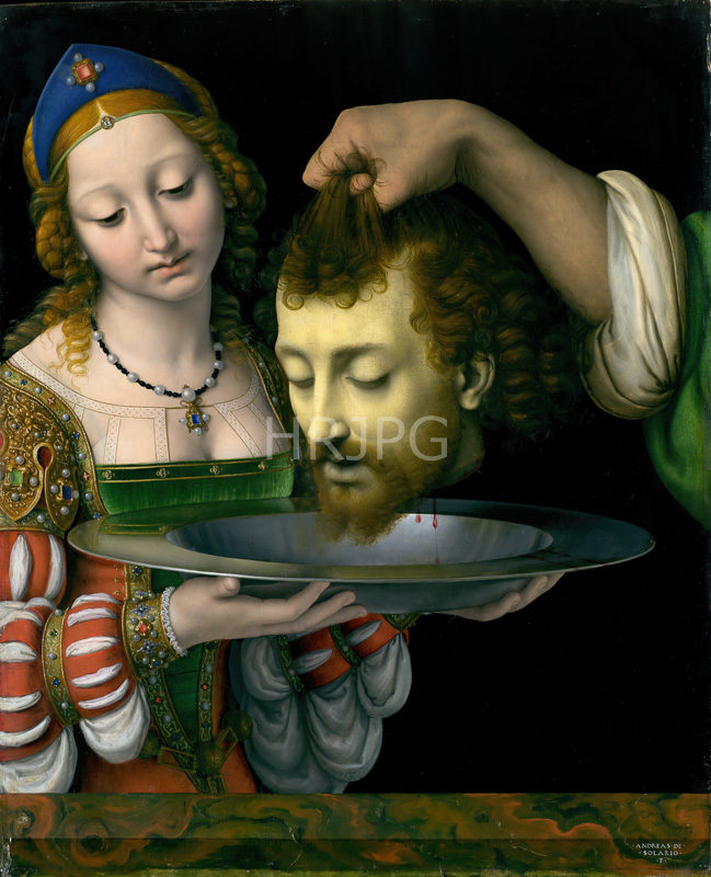 High Resolution: Salome with the Head of Saint John the Baptist-Andrea Solario-1520-1524 download. | HRJPG.com
