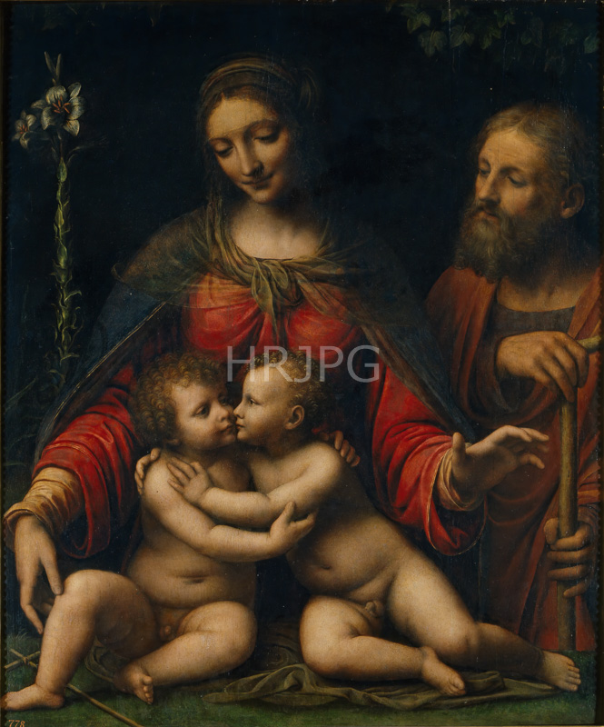 High Resolution: The Holy Family-Bernardino Luini-c 1515-1530 download. | HRJPG.com