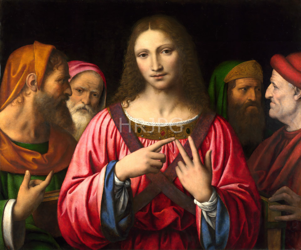 High Resolution: Christ Among the Doctors-Bernardino Luini-c 1515-1530 download. | HRJPG.com