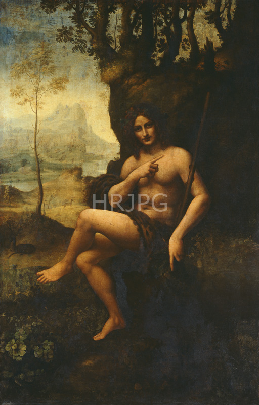 High Resolution: Bacchus-Leonardo da Vinci and workshop-c 1510-1515 download. | HRJPG.com