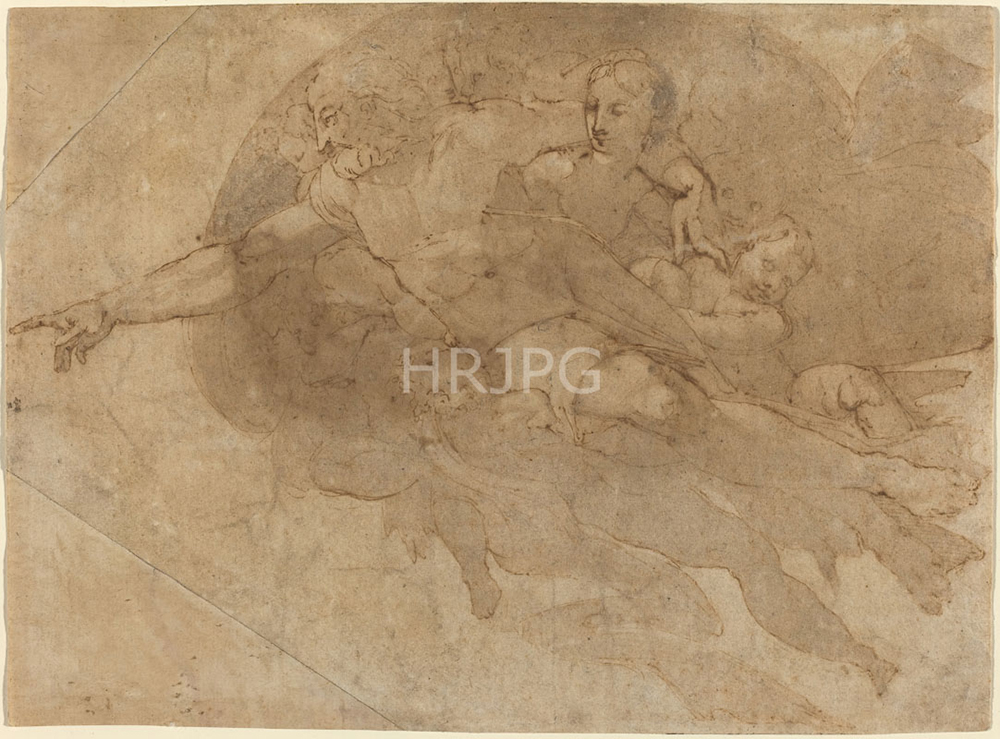 High Resolution: God the Father in Glory after Michelangelo-Andrea Boscoli-c 1580 1600 download. | HRJPG.com