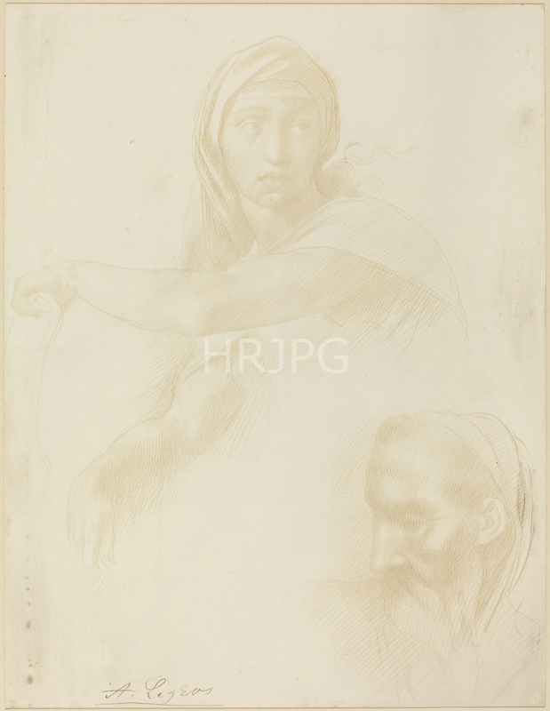 High Resolution: Study of Delphic Sibyl after Michelangelo-Alphonse Legros-c 1880 download. | HRJPG.com
