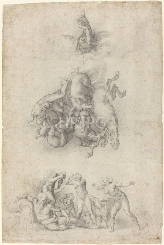 High Resolution: The Fall of Phaeton-Michelangelo Buonarroti-c 1533 download. | HRJPG.com