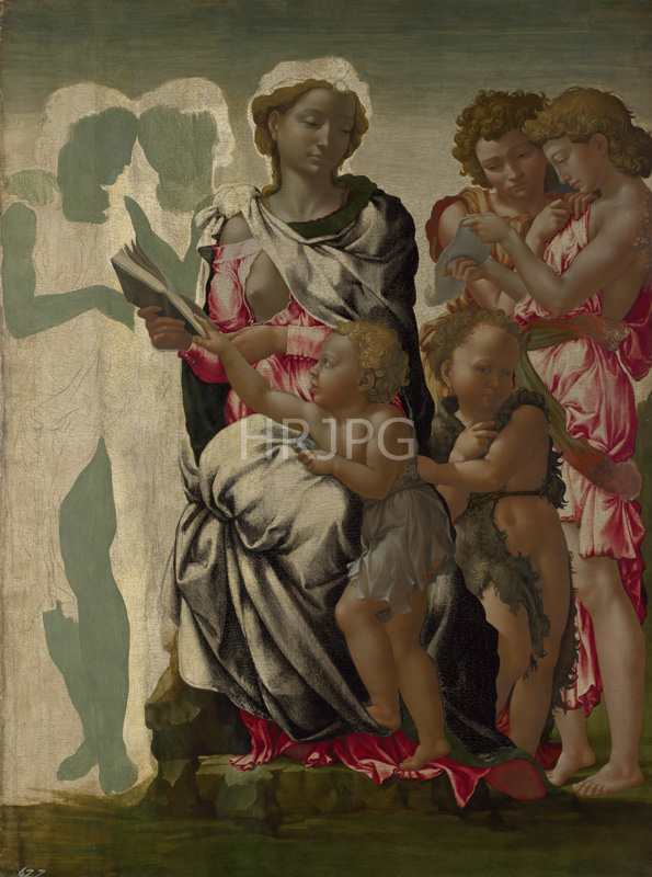 High Resolution: The Manchester Madonna-Michelangelo Buonarroti-c 1494 1497 download. | HRJPG.com