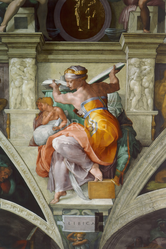 High Resolution: Libyan Sibyl-Michelangelo Buonarroti-1508 1512 download. | HRJPG.com