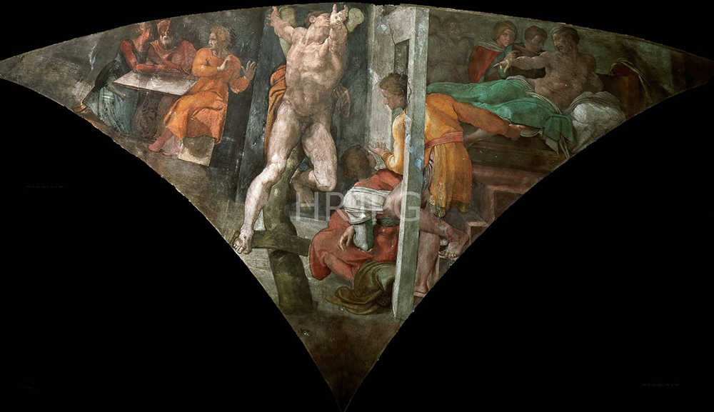 High Resolution: The Punishment of Haman-Michelangelo Buonarroti-c 1511 1512 download. | HRJPG.com