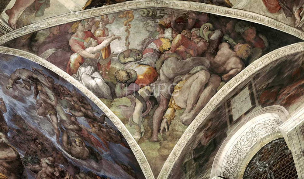 High Resolution: The Brazen Serpent-Michelangelo Buonarroti-1511 1512 download. | HRJPG.com
