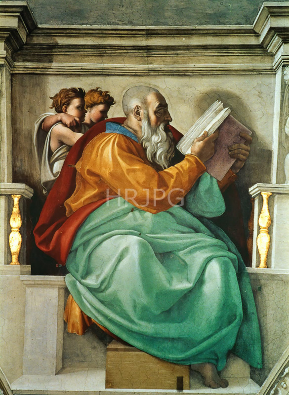 High Resolution: The Prophet Zacharias-Michelangelo Buonarroti-1508 1512 download. | HRJPG.com
