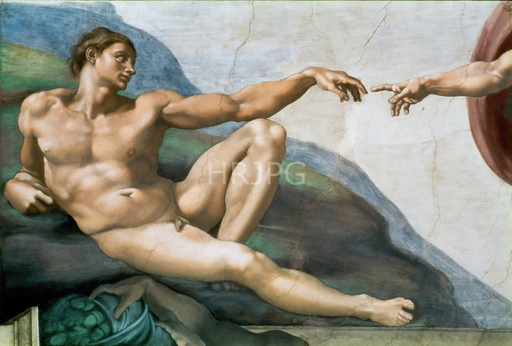 High Resolution: Adam-Michelangelo Buonarroti-1508 1512 download. | HRJPG.com