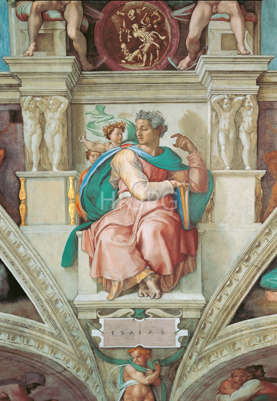 High Resolution: The Prophet Isaiah-Michelangelo Buonarroti-1508 1512 download. | HRJPG.com