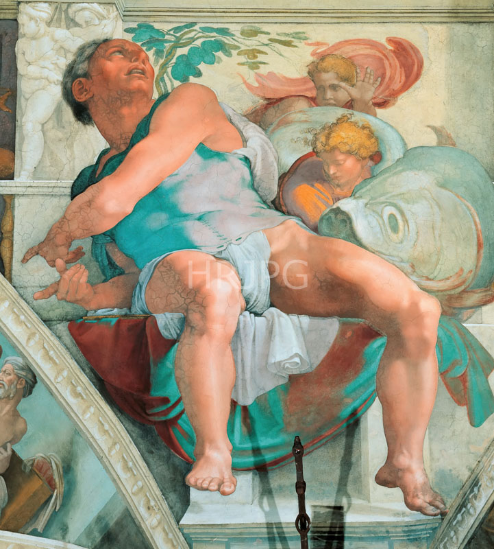 High Resolution: The Prophet Jonah-Michelangelo Buonarroti-1508 1512 download. | HRJPG.com