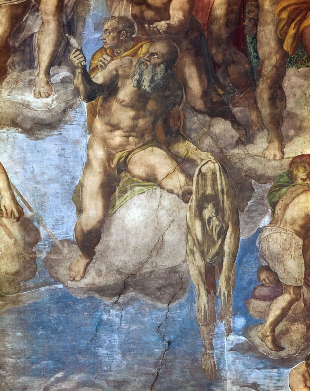 High Resolution: The Last Judgment Detail of Saint Bartholomew-Michelangelo Buonarroti-1536 1541 download. | HRJPG.com