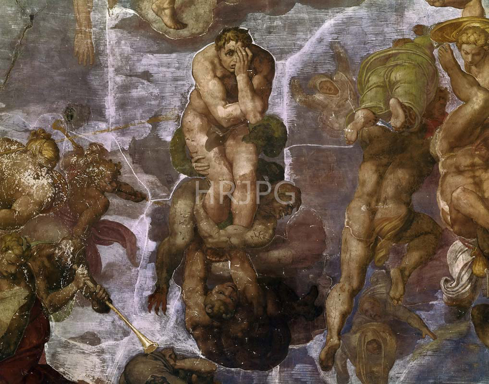 High Resolution: The Last Judgment Detail of a Damned Soul-Michelangelo Buonarroti-1536 1541 download. | HRJPG.com