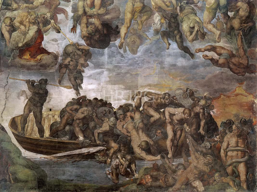 High Resolution: The Last Judgment Detail of Charons Boat-Michelangelo Buonarroti-1536 1541 download. | HRJPG.com
