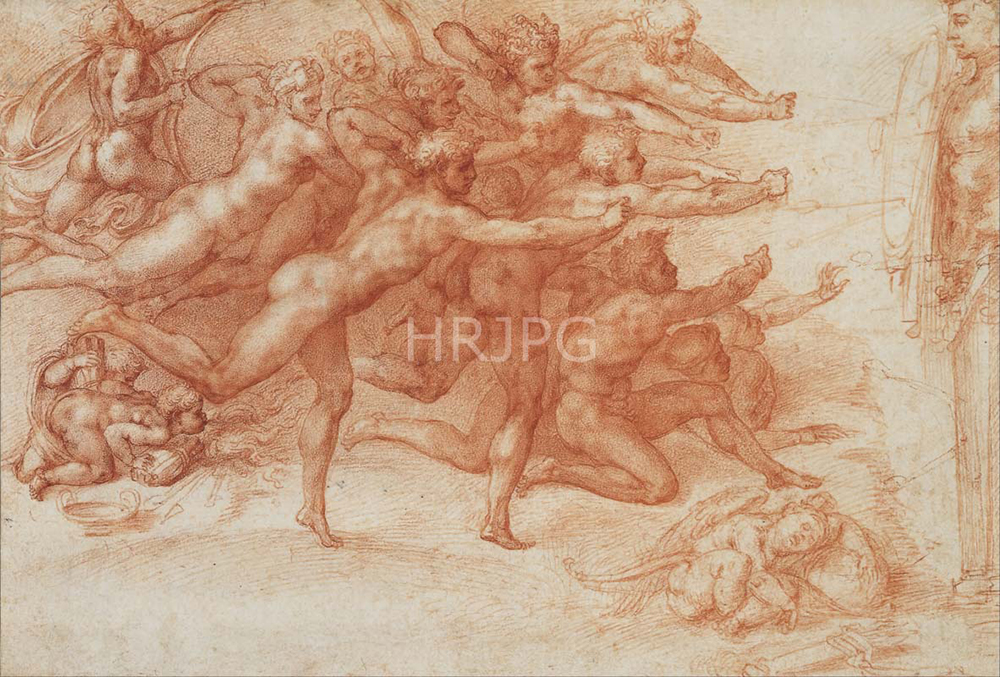 High Resolution: Archers Shooting at a Herm-Michelangelo Buonarroti-c 1530 1533 download. | HRJPG.com