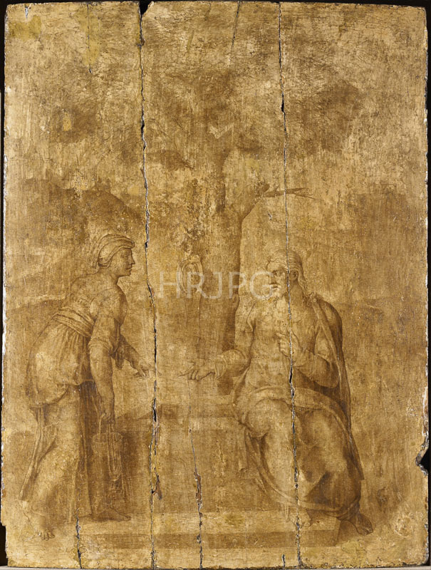 High Resolution: Christ and the Woman of Samaria-Michelangelo Buonarroti-c 1536 1542 download. | HRJPG.com