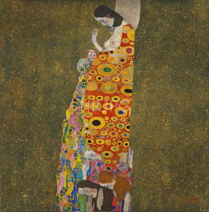 High Resolution: 800536-Hope II-Gustav Klimt-1907 1908 download. | HRJPG.com