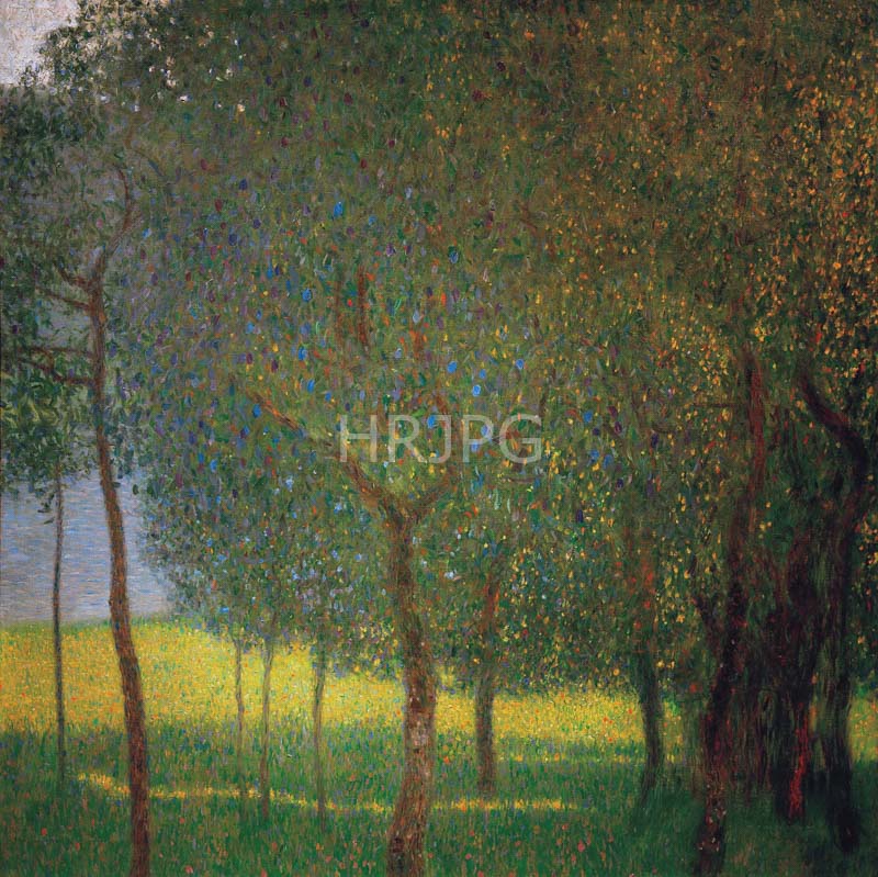 High Resolution: 800540-Fruit Trees-Gustav Klimt-1901 download. | HRJPG.com