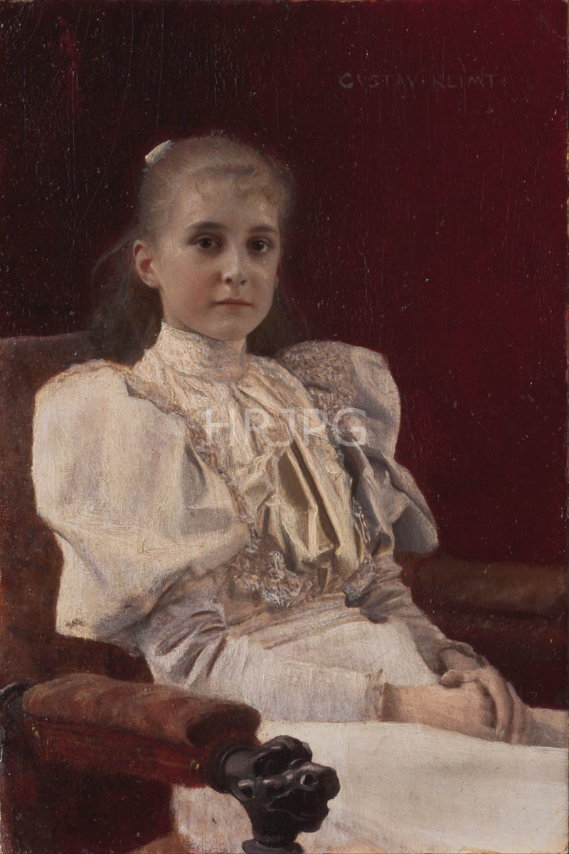 High Resolution: 800544-Seated Young Girl-Gustav Klimt-around 1894 download. | HRJPG.com