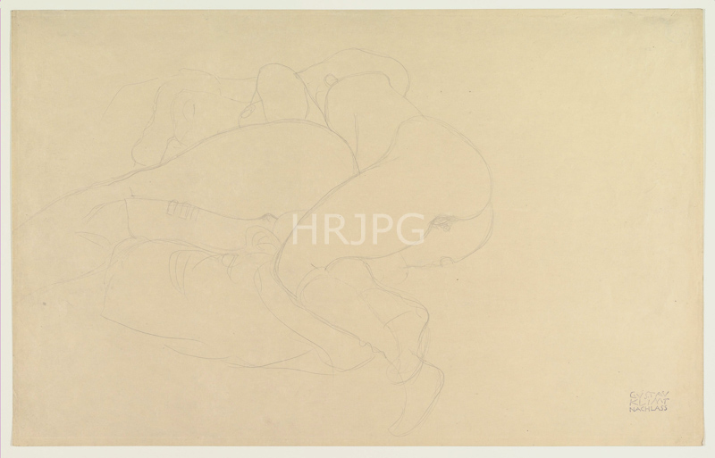 High Resolution: 800545-Two Women Reclining-Gustav Klimt-ca 1912 1913 download. | HRJPG.com