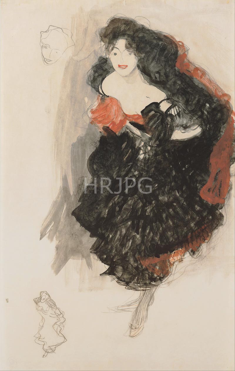 High Resolution: 800546-Study for Judith II-Gustav Klimt-around 1908 download. | HRJPG.com