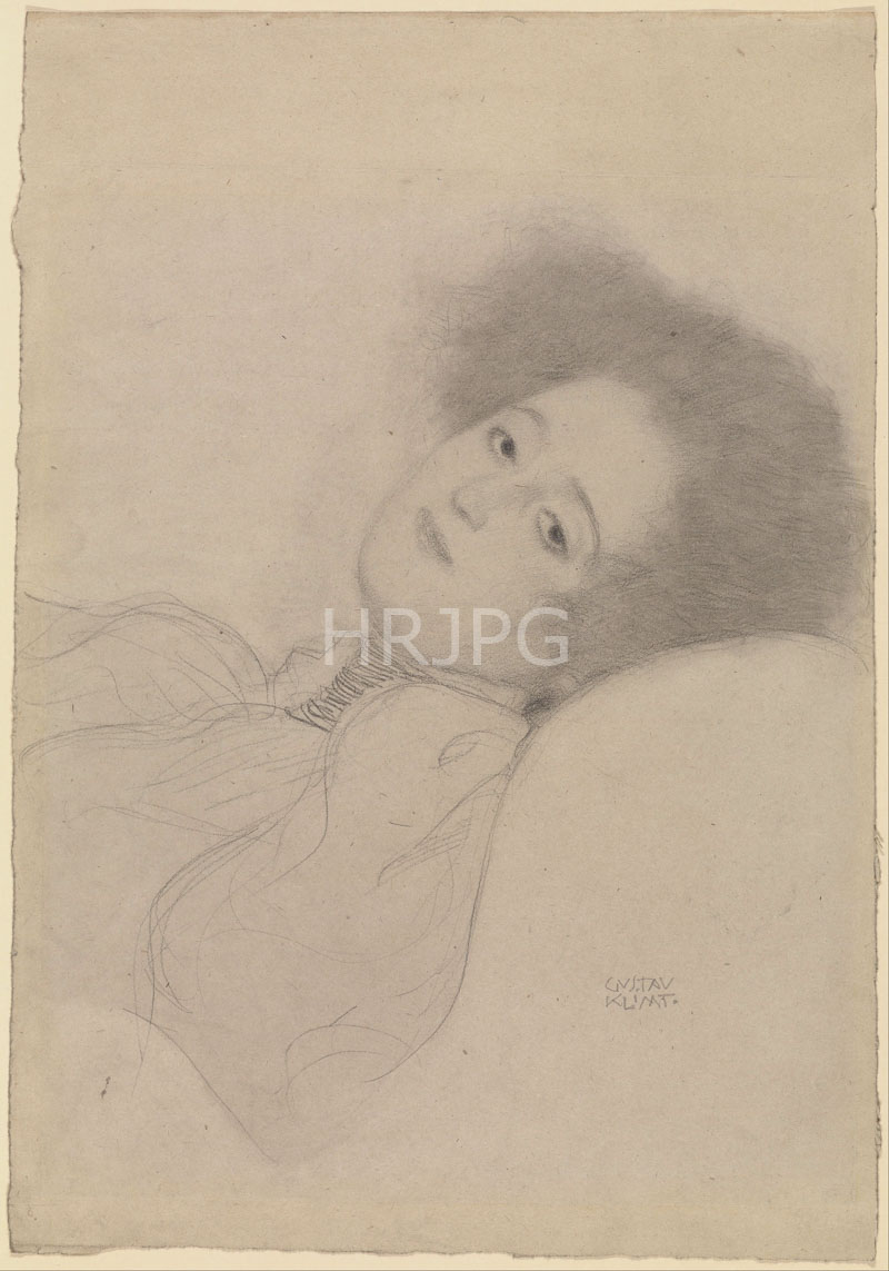 High Resolution: 800551-Portrait of a Young Woman-Gustav Klimt-post 1890 download. | HRJPG.com