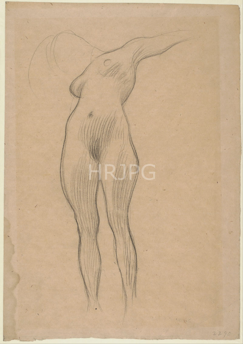 High Resolution: 800556-Floating Woman with Outstretched Arm-Gustav Klimt-c 1900 1901 download. | HRJPG.com