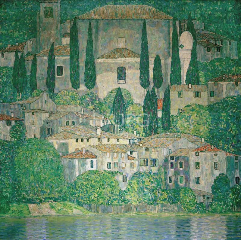 High Resolution: 800557-Church in Cassone-Gustav Klimt-1913 download. | HRJPG.com