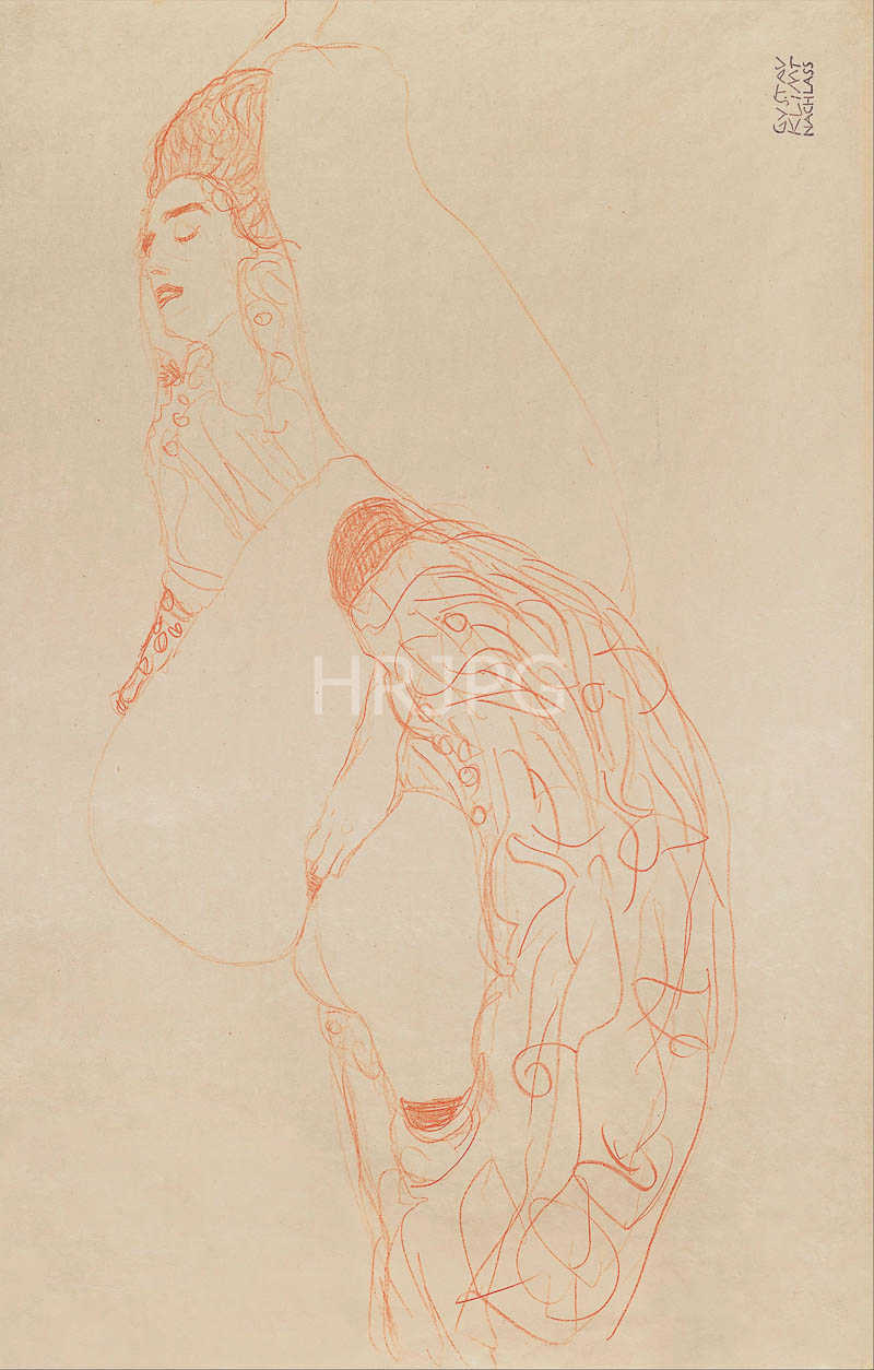 High Resolution: 800562-Reclining Semi Nude Masturbating-Gustav Klimt-1912 1913 download. | HRJPG.com