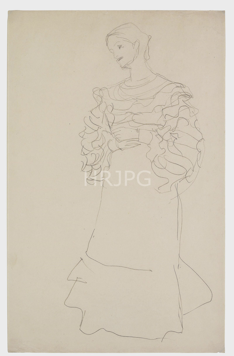 High Resolution: 800585-Portrait of Magda Mautner Markhof Study-Gustav Klimt-c 1904 download. | HRJPG.com